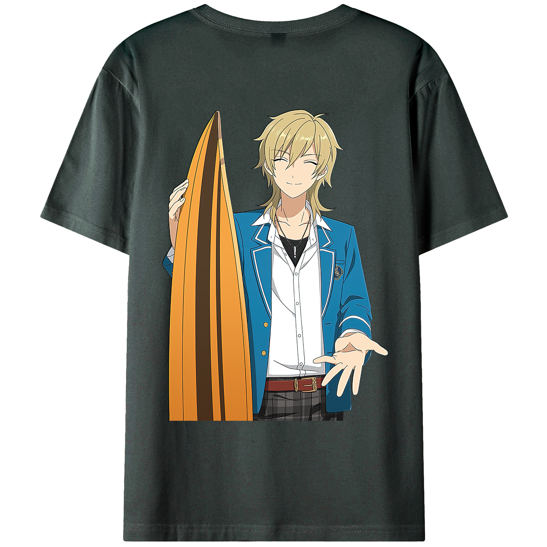 （画像用） あんさんぶるスターズ! Ensemble Stars 綿100％ メンズ半袖Tシャツ（バックプリント） 通気性